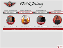 Tablet Screenshot of peaktraining.org
